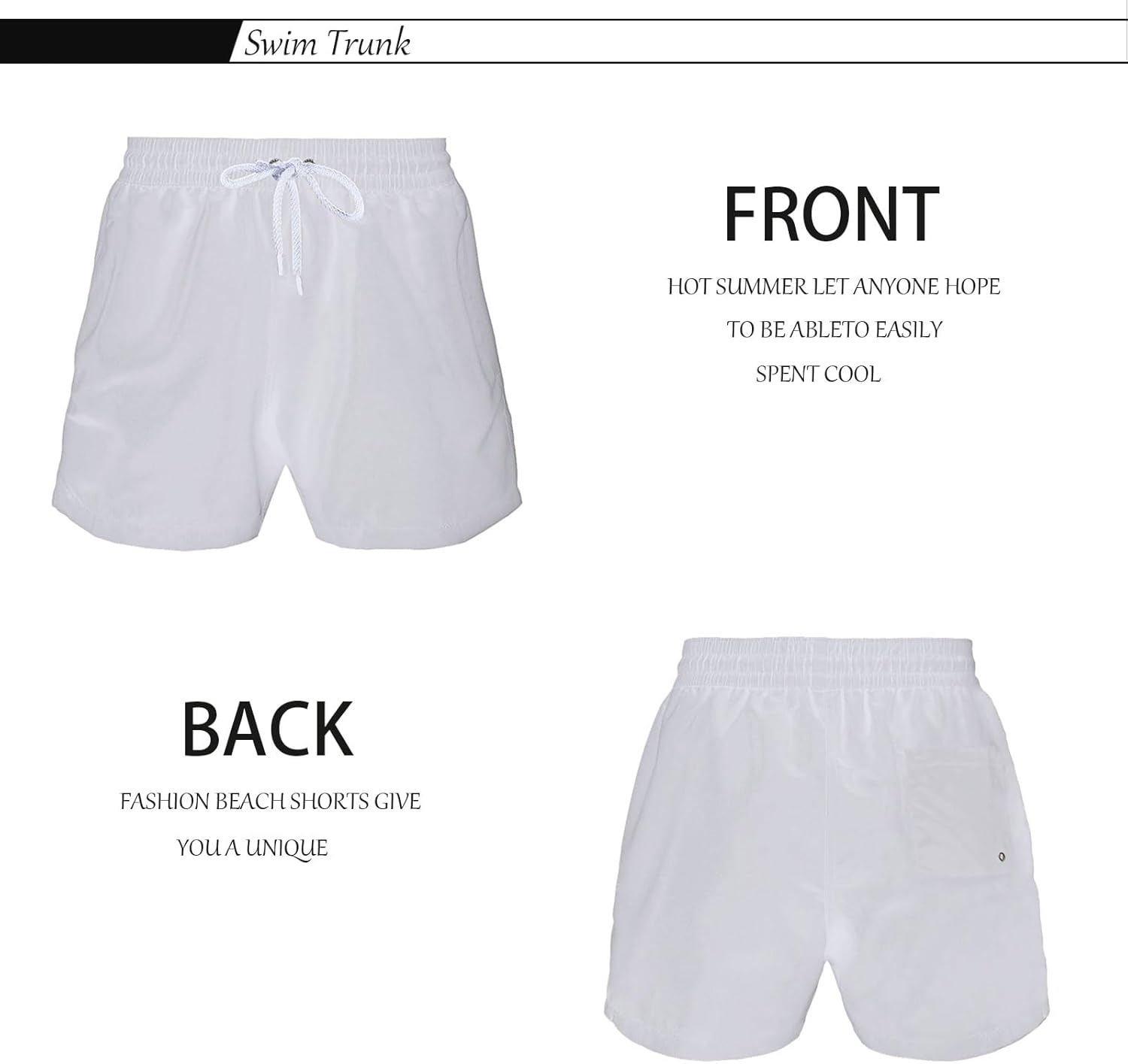 Mens Swim Trunks 5" with Mesh Lining Quick Dry Beach Shorts for Swimming Men Bathing Suit - Image 5