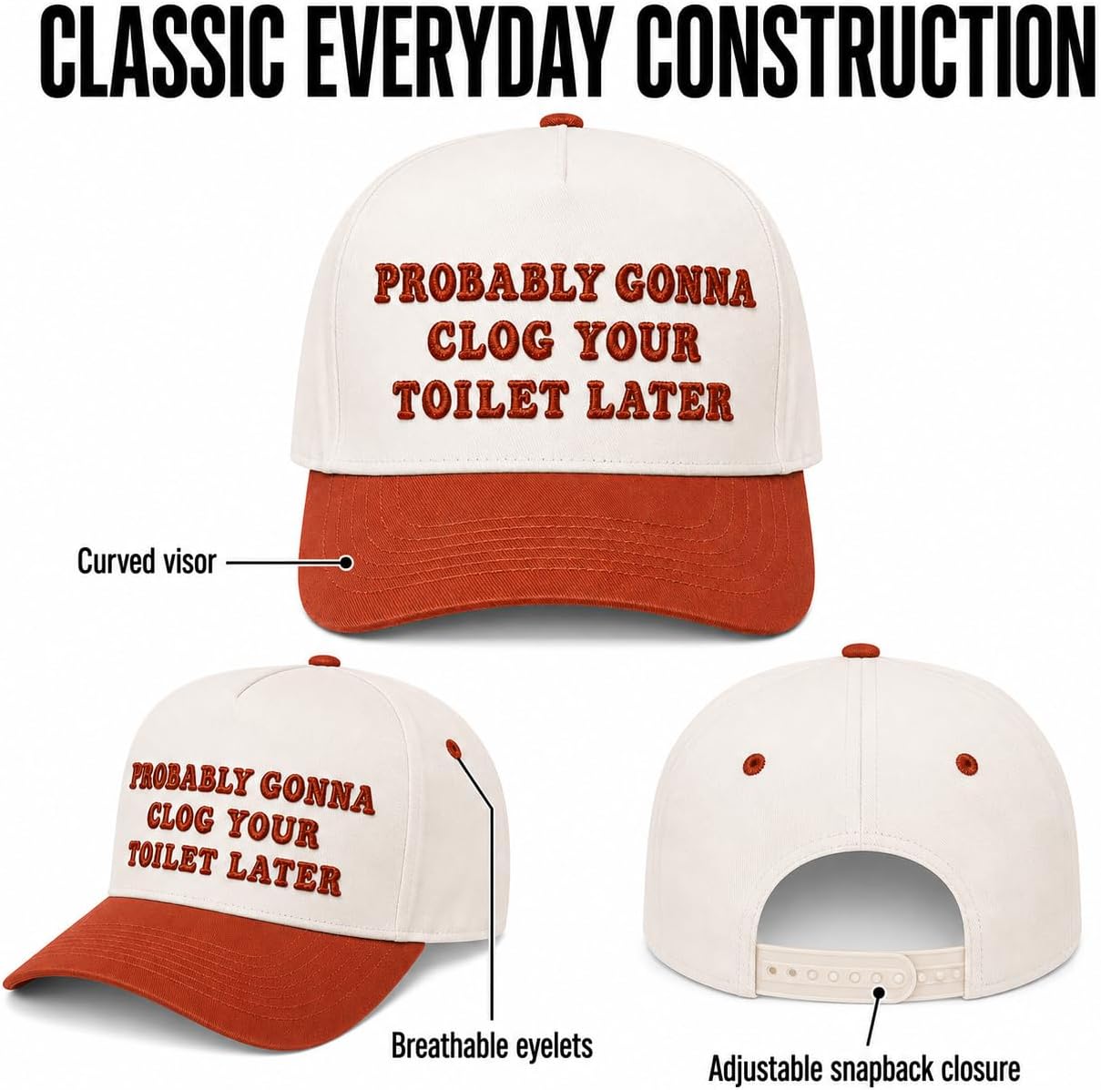 Funny Trucker Hats Vintage Retro Style Trucker Cap Hat Adjustable Breathable image 5