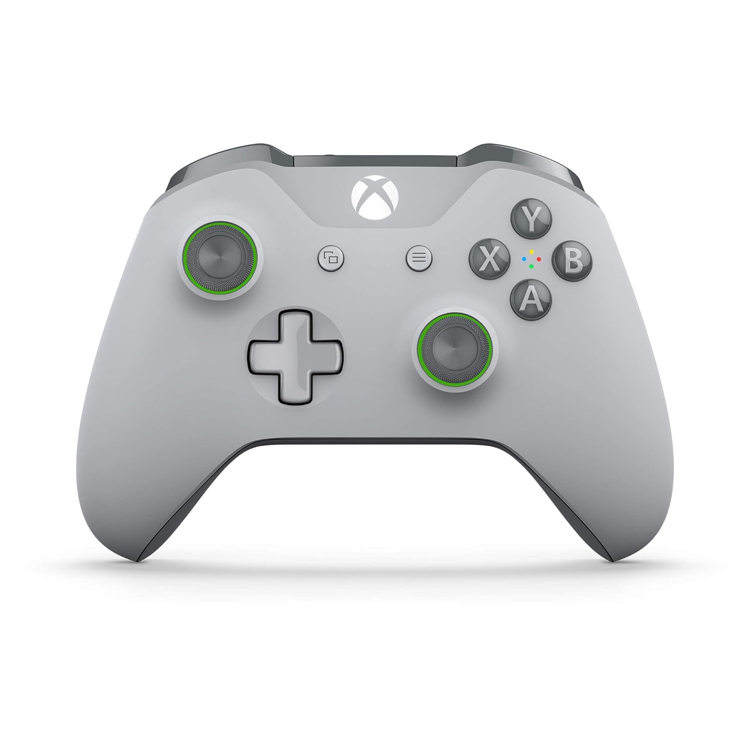 Microsoft Wireless Controller - Grey/Green - Xbox One (Renewed)