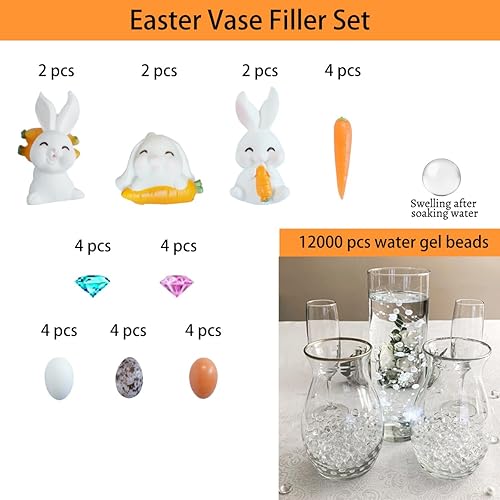 Miniatura 7 de 12092 piezas de decoración de jarrón para el día de San Valentín velas flotantes de San Valentín relleno de jarrón de rosa de cristal acrílico