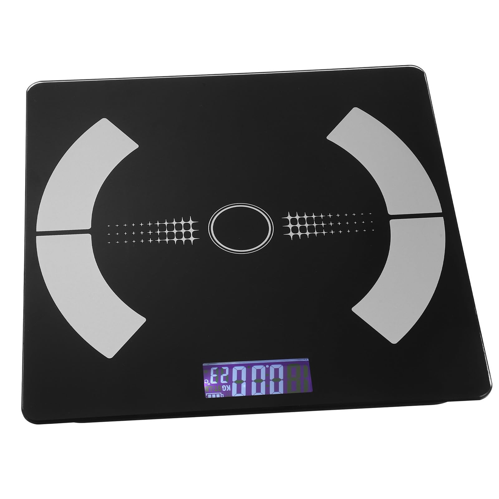 Báscula Inteligente de Grasa Corporal para Casa, Vidrio Negro USB
