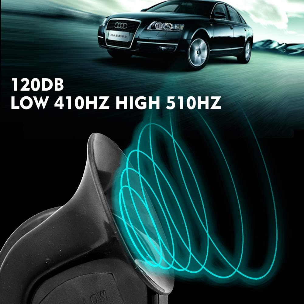 Car Snail Horn 1 Pair, 12V 65db Universal Replacement Horns for Trucks Trains Ships, Electric Snails For Cars, Motorcycles, Alternative Electronic Parts For Cars