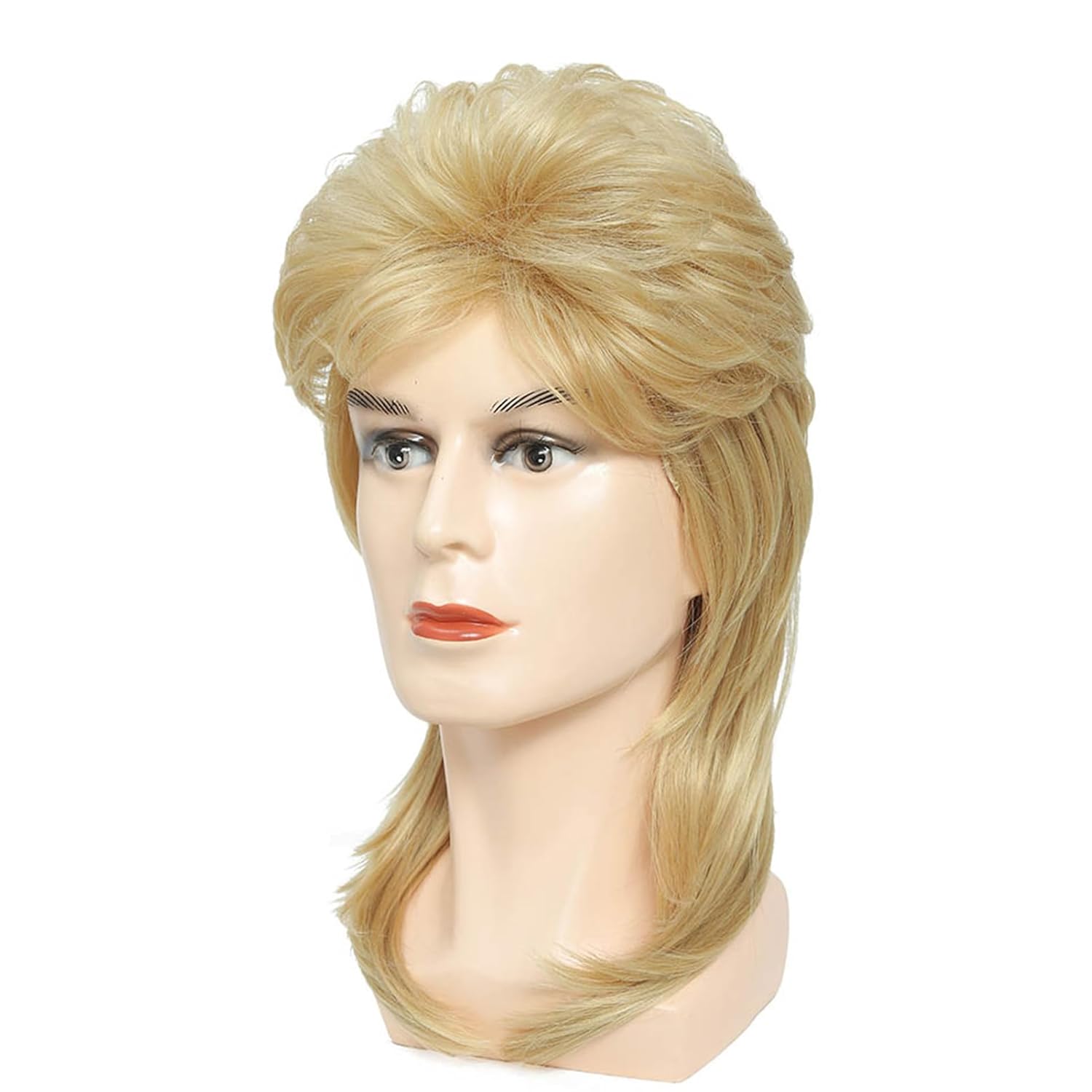 Mullet Wigs for Men Joe Dirt Emo Wig 80s Costumes Fancy Party Accessory Cosplay Wig Halloween Man x (Light Blonde) - Image 5
