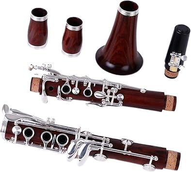 clarinet kit Professional Clarinet Bb Rosewood Clarinet Silvering Keys Solid Wood B Flat Exercise