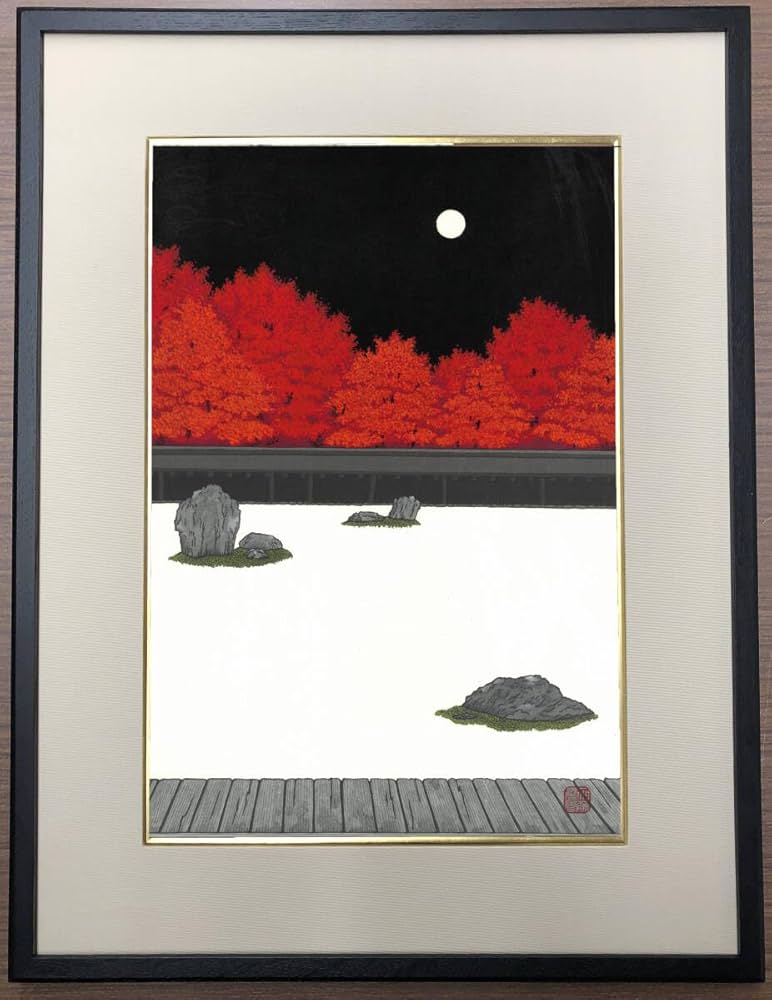 真作保証 額装 加藤晃秀 木版画 #20 天桜 ポストモダンの香り漂う 京都