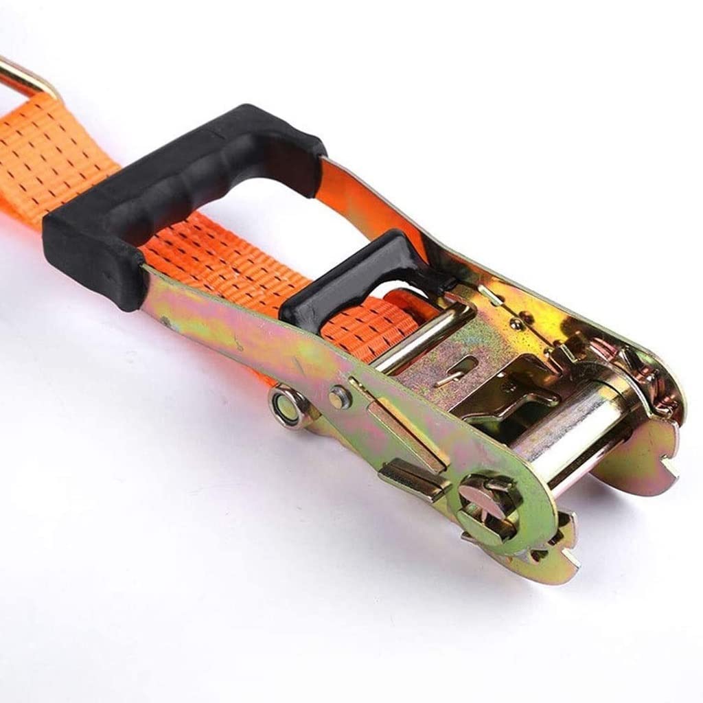 Correas de amarre de trinquete de 2 pulgadas de ancho, correas tensoras de 5 t, correas de amarre, correa de fijación de carga para electrodomésticos en movimiento, equipo de césped, correas de trin
