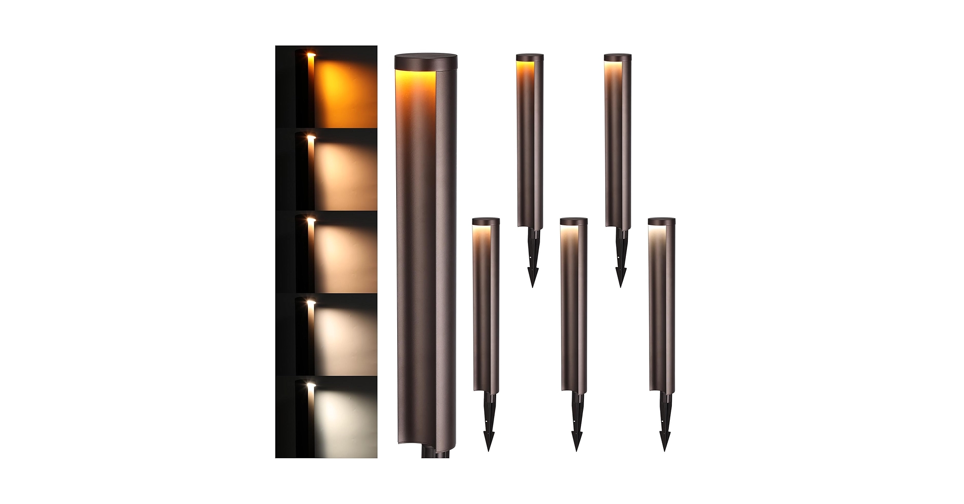 LEONLITE Low Voltage Landscape Lights 5CCT, 5W Anti-Glare
