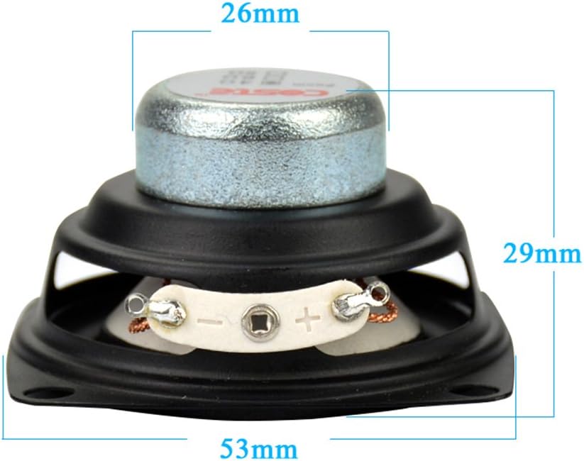 Dimensions diagram for AIYIMA 2-inch full range speaker