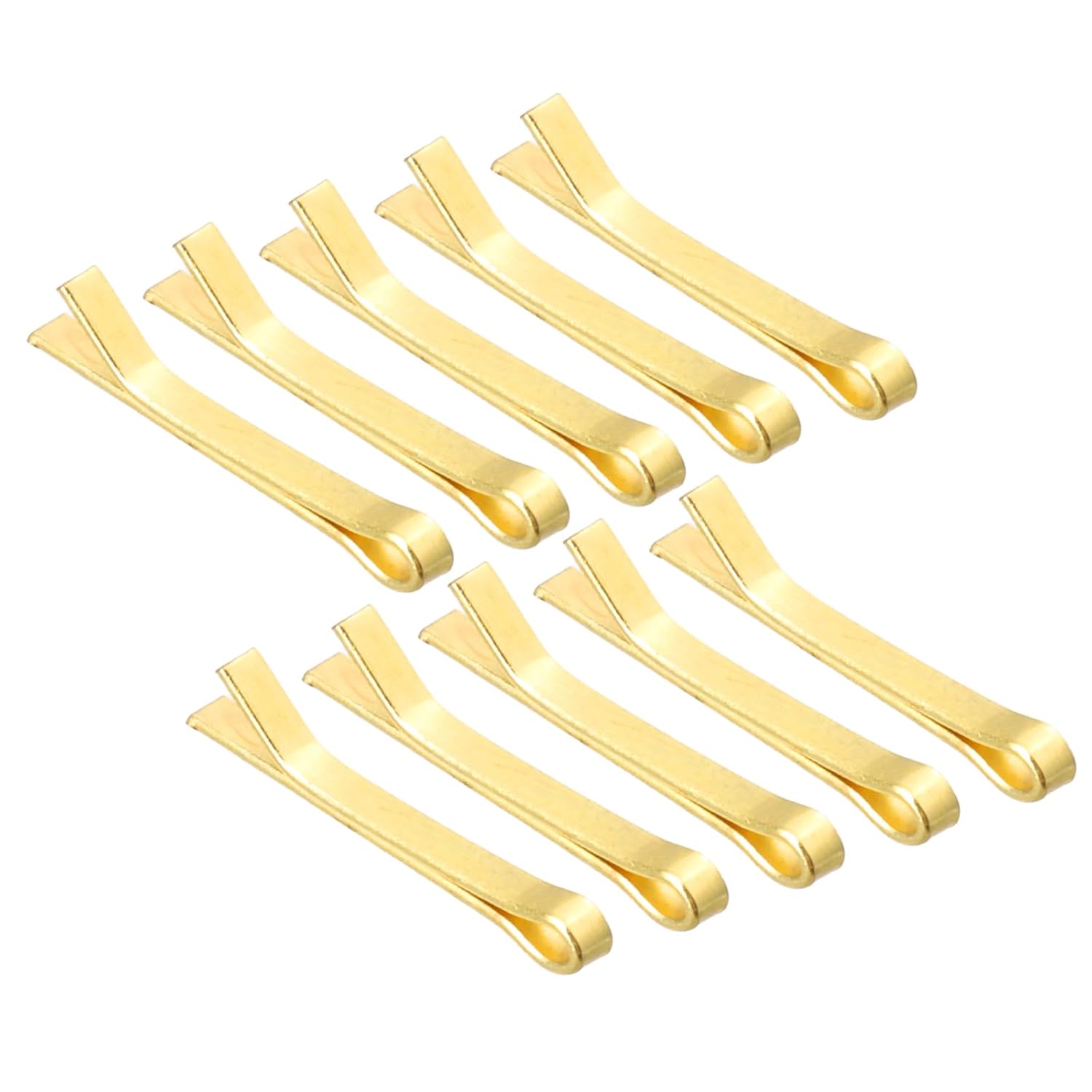 MECCANIXITY 10Pcs Tiny Doll Hair Pins, 11mm/0.43in Gold Mini Metal Hair Clips Hairpins Bobby Pins for Doll, Craft Supplies Bows DIY Accessories