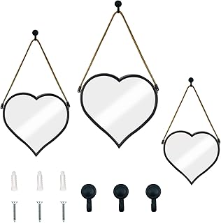 Urban Deco Heart Wall Mirrors Hanging Mirror Vintage Wall Mirror Decorative Mirr - Compare price