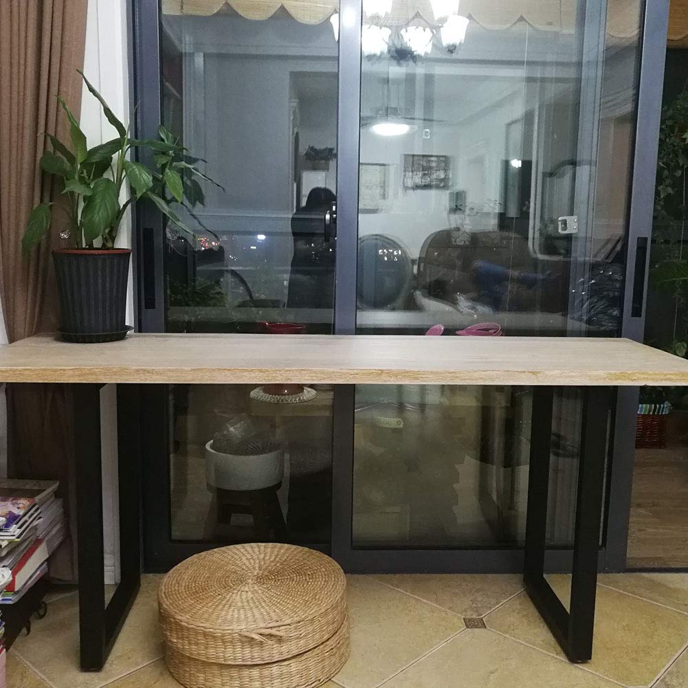 Regulowane nogi w kształcie litery U do nowoczesnych stołów, 2 sztuki, o wysokiej stabilności (czarne, 60 * 72 cm)