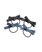 Vista 5 de JW011 - Coleteros de mezclilla para el cabello, banda para el pelo para niñas, JW011 (conjunto B)