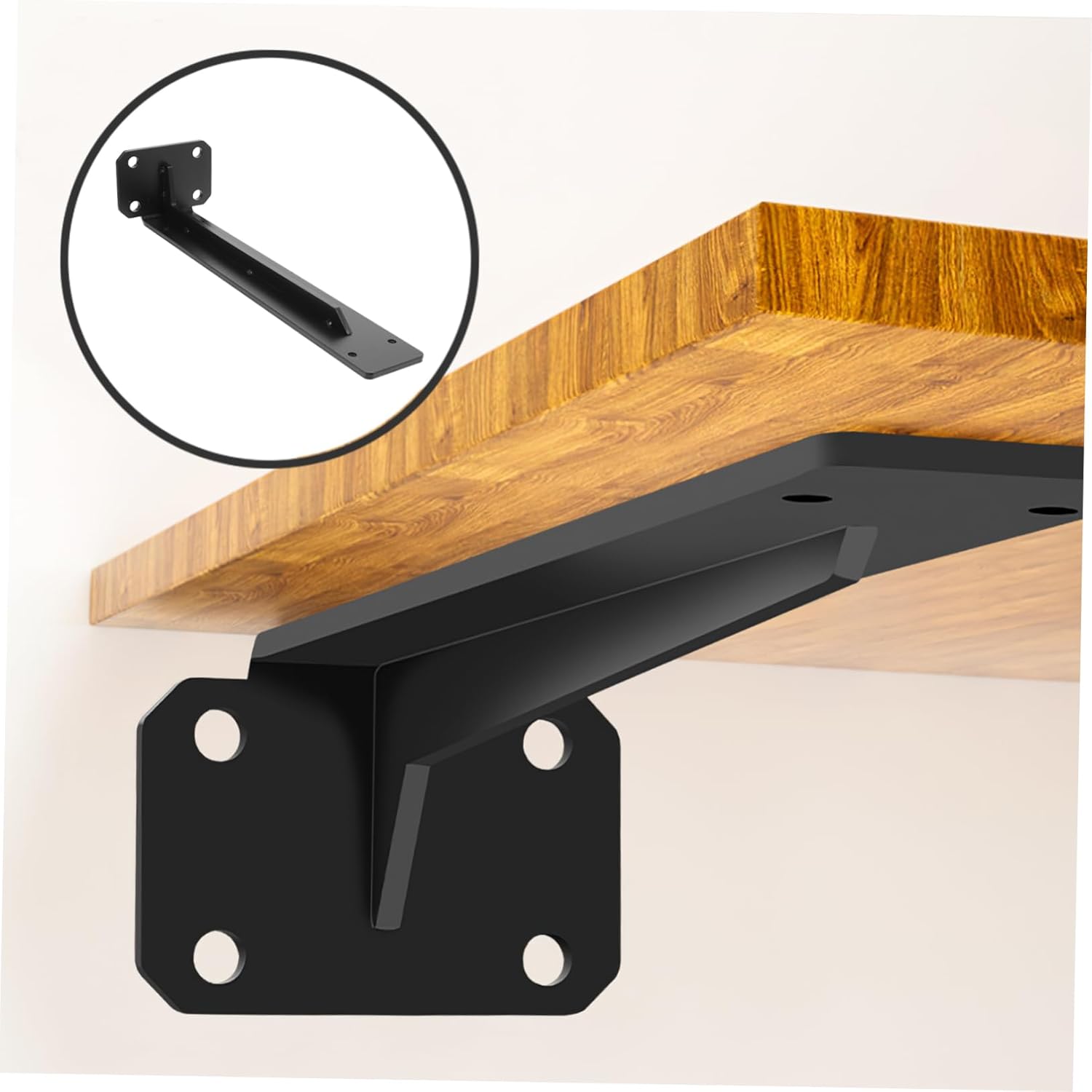 Unomor Floating Shelf Bracket Heavy Duty Wall Mount Sturdy Support for Bathroom Bedroom Living