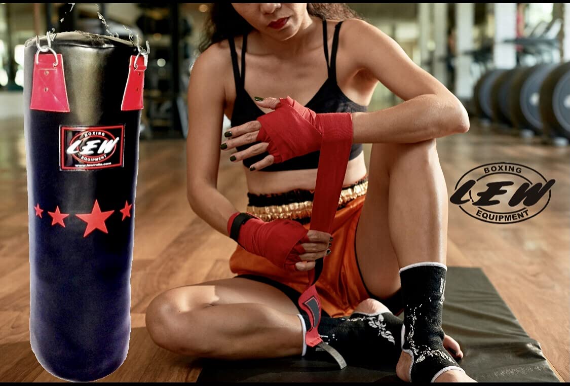 Boxing Bags Maxx Home Gym Punch Bag Set – 3ft, 4ft, Or 5ft Boxing Bag With Gloves, Focus Pads, Anchor & Chain Outdoor Punch Bag