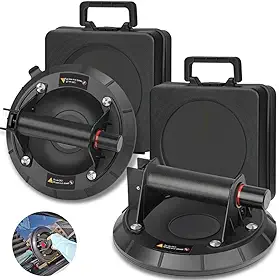 Kit 2 Ventosa Porcelanato Vidro Com Borracha Dupla Sucção Forte 200kg Piso Mármore Móveis Profissional