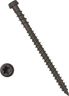 Coated Composite Deck Screws #10 x 2-3/4, Self Tapping Wood Screws and Deck Screws with Torx T20 Star Drive, Type 17 Point, Flat Head, 1 Free Bit Included (Dark Brown, 75), by YYL FASTENER