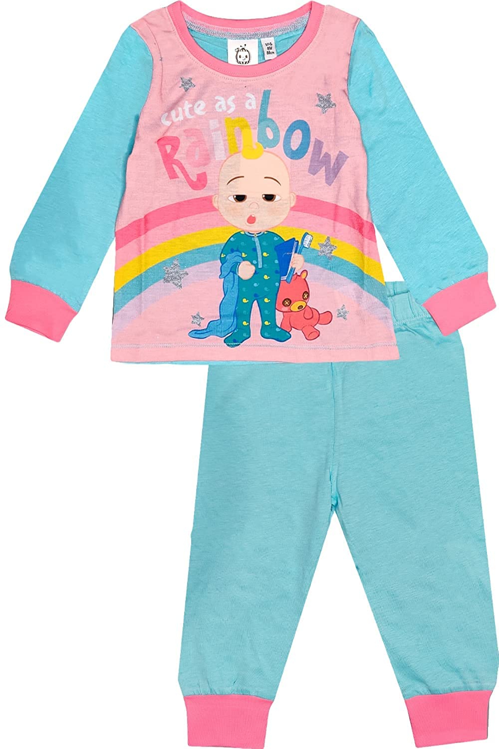Girls CoComelon Pyjamas Boys Girls Ages 12 Months - 4 Years (12-18 Months) Pink