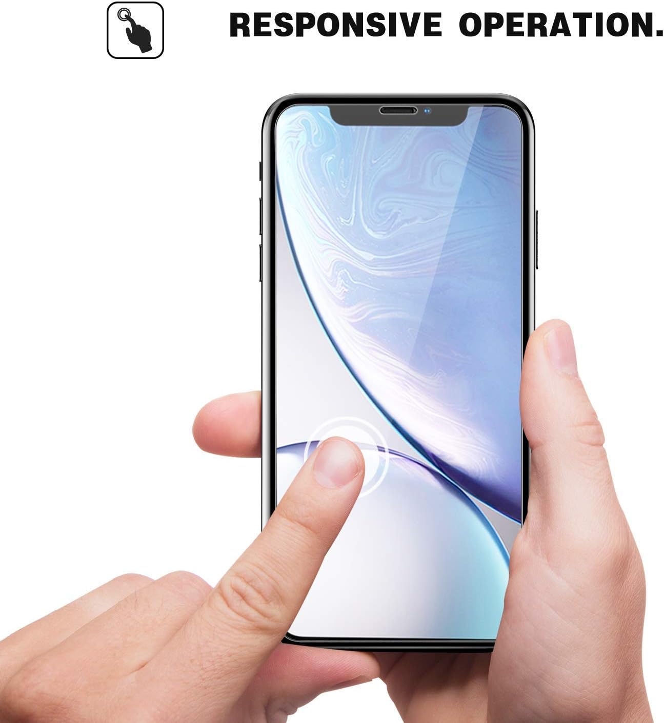 UTLK Screen Protector for iPhone XR, [2 Front+2 Back ] [6.1 inch],HD Clear Tempered Glass Screen Protector for iPhone XR / 10R, Case Friendly