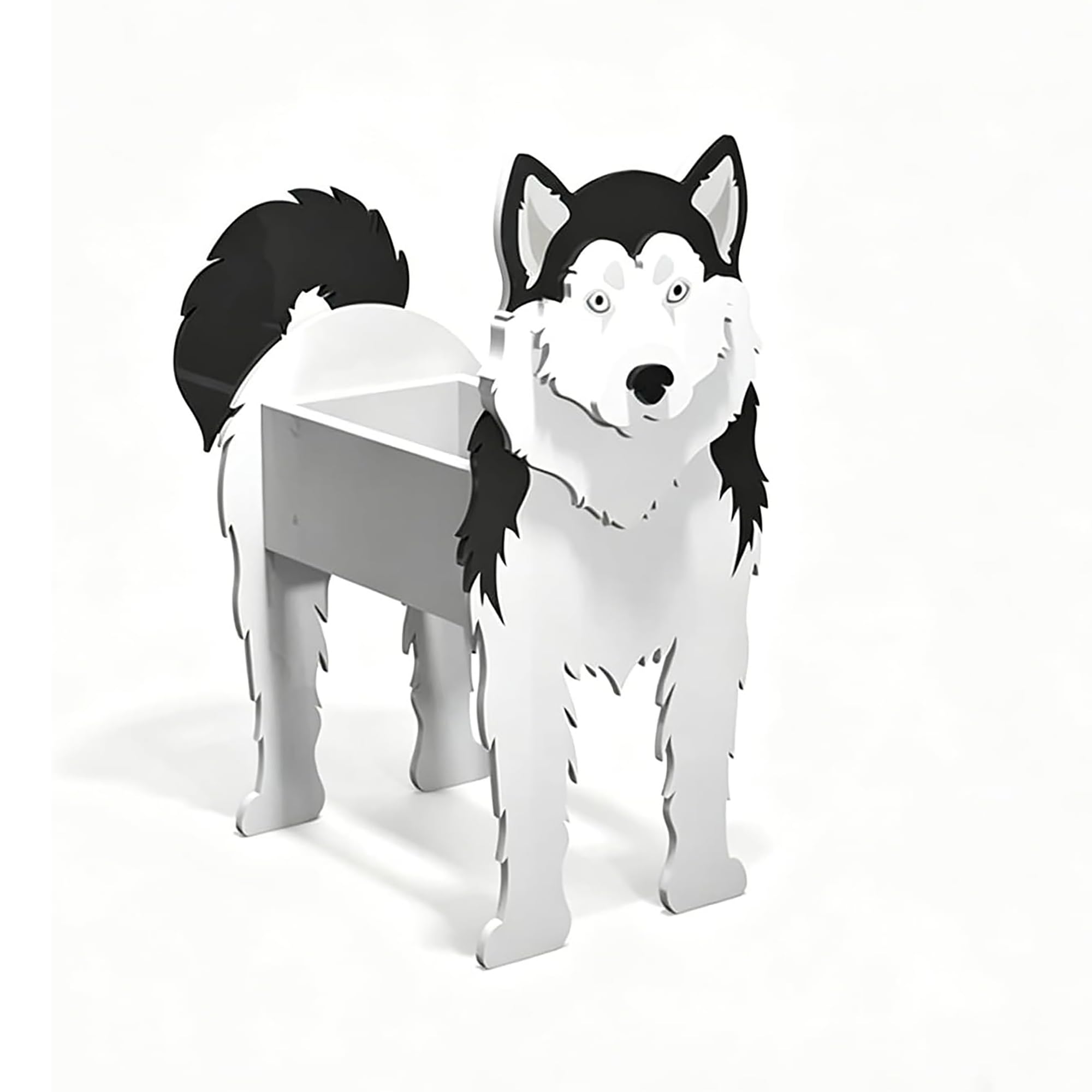Xinoiiatir Dog Planter Plant Pots, Cute Dog Flower Planter, Indoor/Outdoor Dog Flower Pots, Rectangular Plant Flower Pots Decor Indoor Outdoor Garden Plants DIY Decoration Gift,Siberian Husky-34cm
