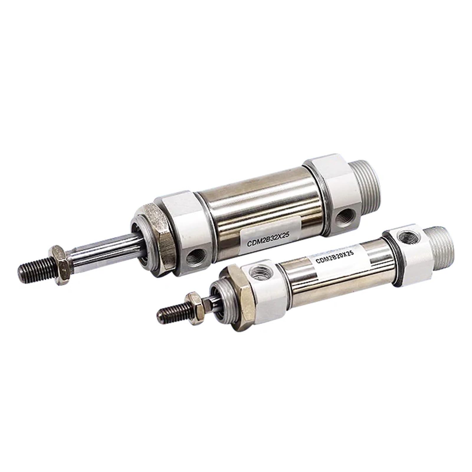 Cilindro de acero inoxidable con carrera de 125mm serie CDM2B