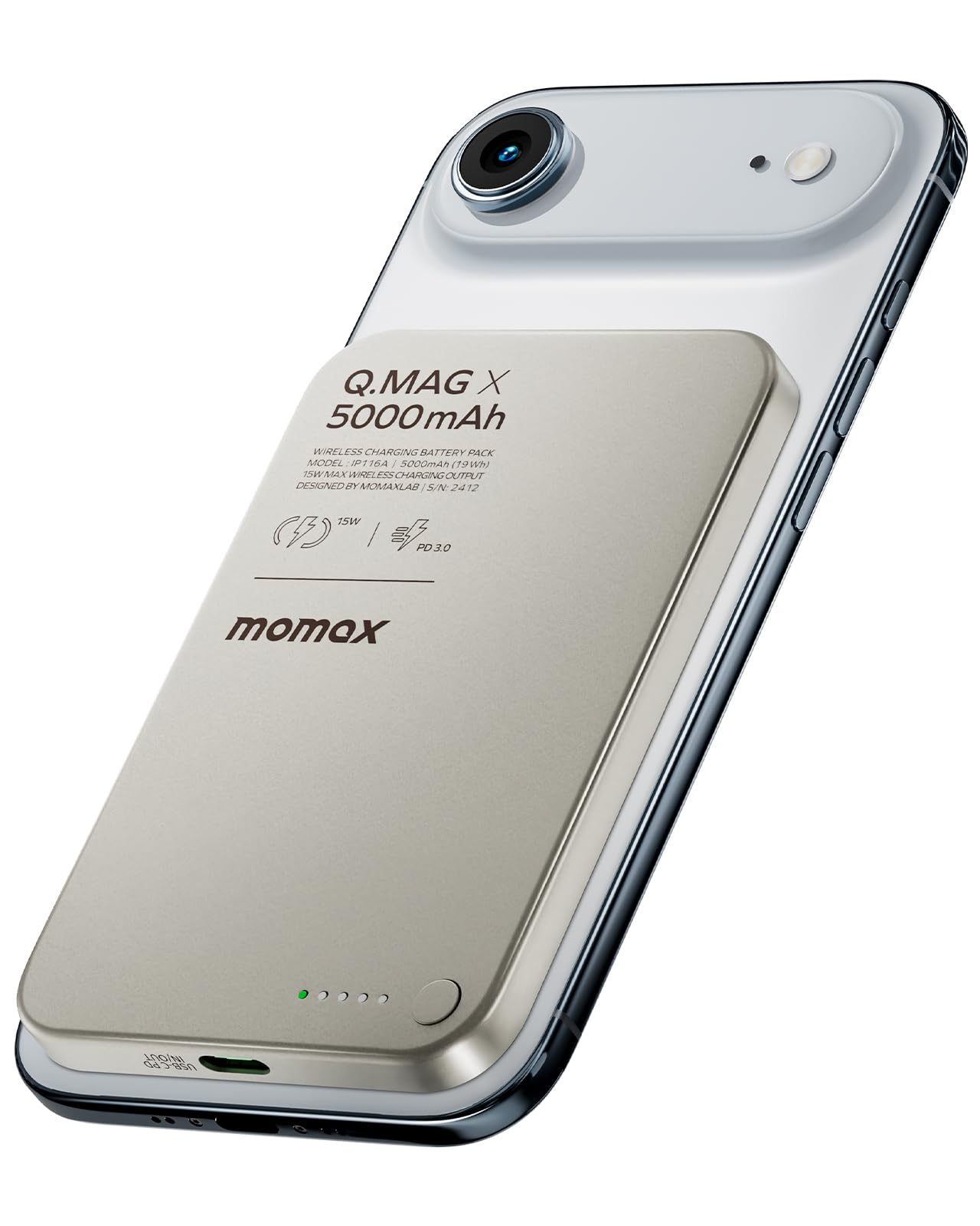 Amazon | MOMAX モバイルバッテリー マグセーフ MagSafe対応 【8.3MM