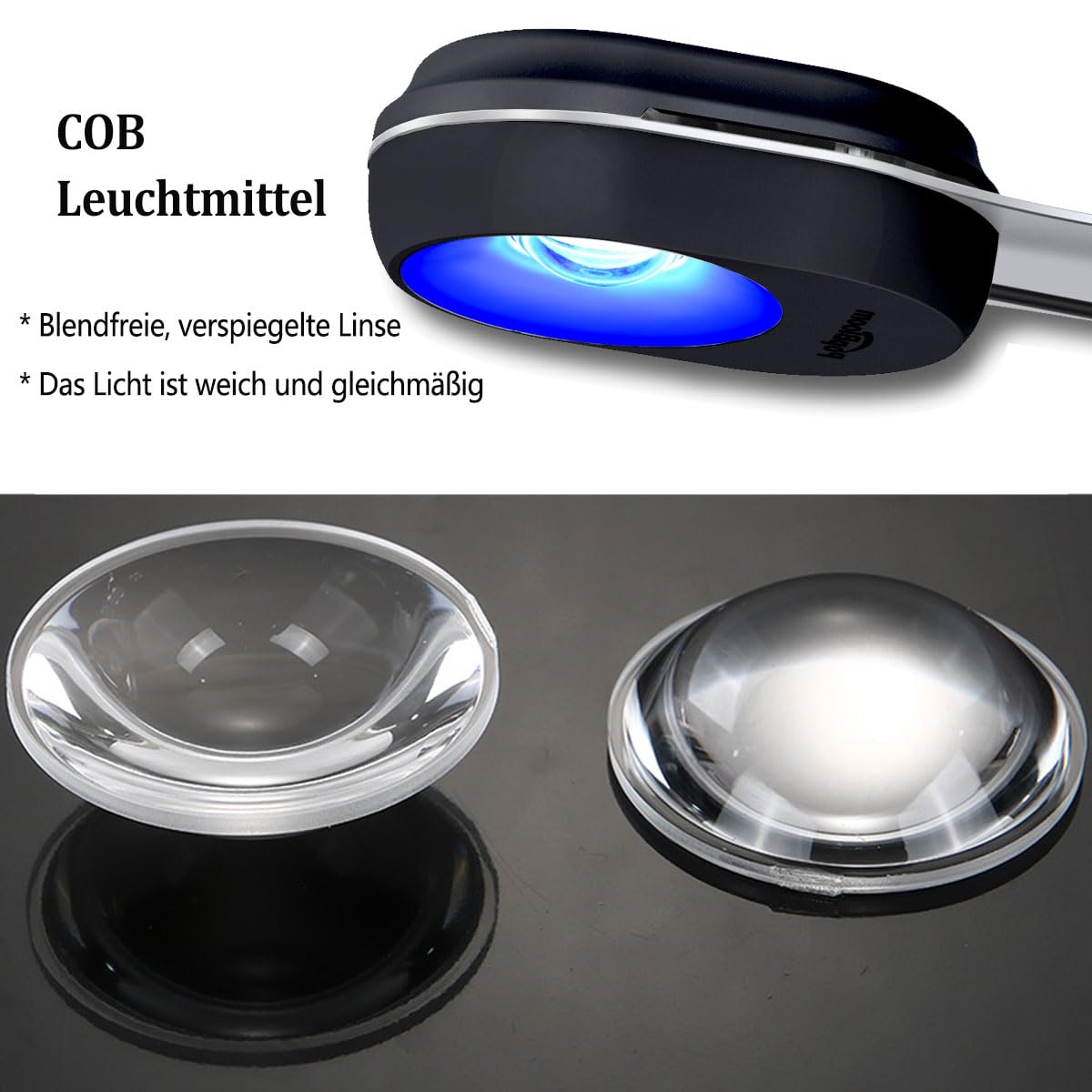 PopBloom APP-Kontrolle meerwasser aquarium led beleuchtung led lampen reef coral aquarium für 30-60cm Salzwasser Marine (60W (Schwarz))