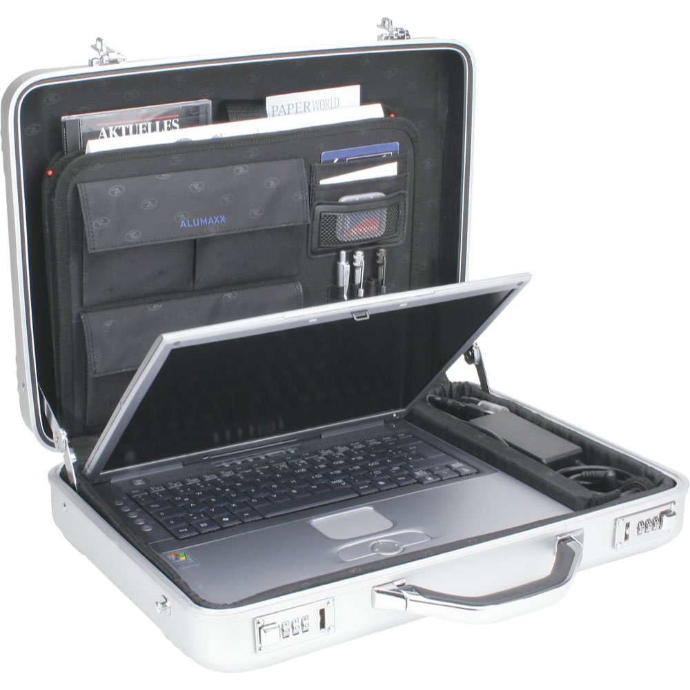 ALUMAXX Laptop-Attaché-Case Mercato, Aluminium, Argent