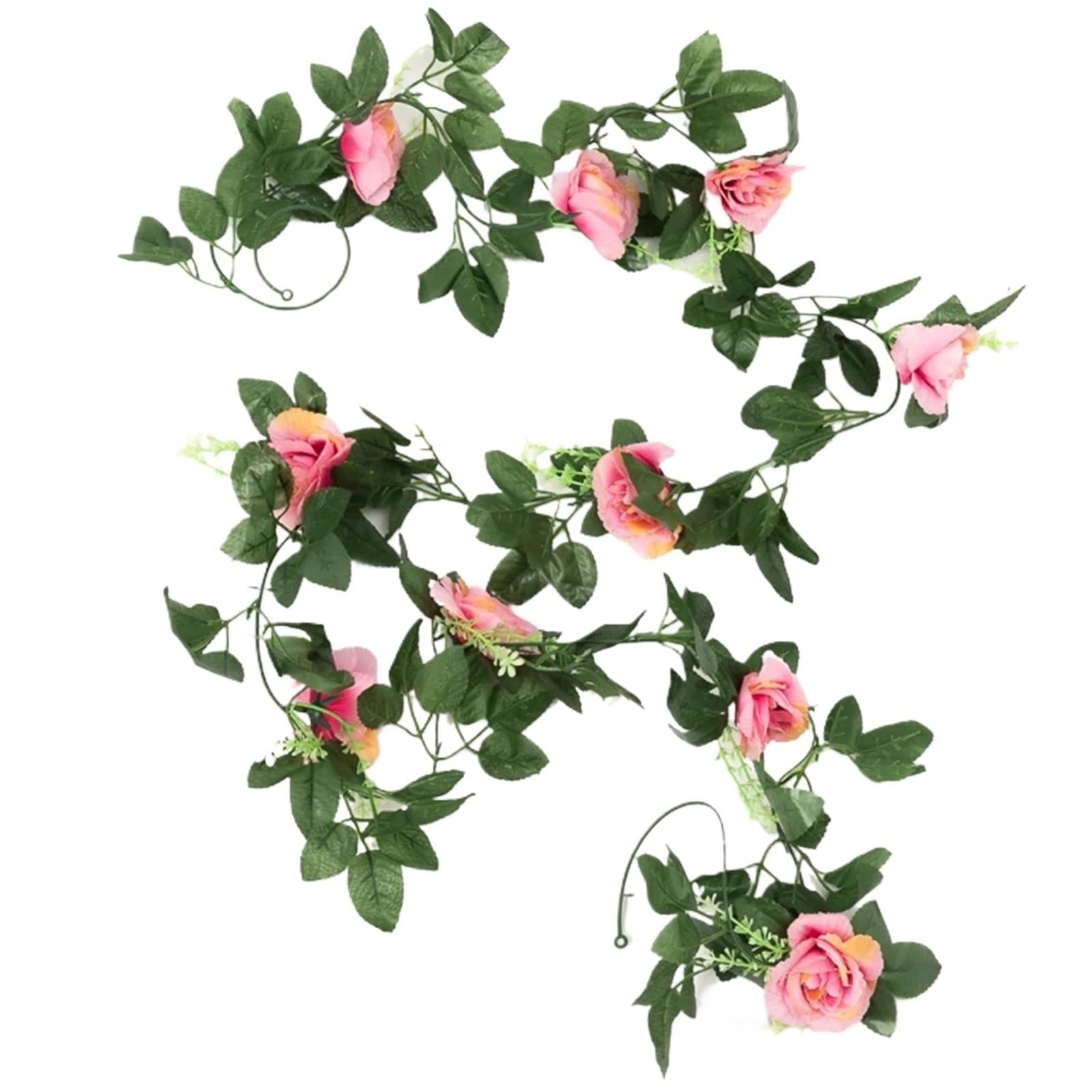 LXLAEOANG Artificial Flowers Silk Artificial Flowers Garland Rose Vine Hanging Wedding Home Garden Wall Christmas Decoration Arch Fake Plant Garlands