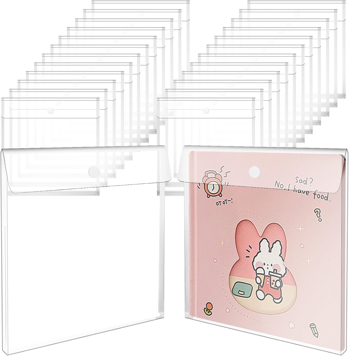 36Pcs 12x12 Paper Storage Organizer Top Loading Plastic Scrapbook Storage Box Clear Scrapbook Paper Organizer for Holding Scrapbooks Photos Vinyl Sheets Files