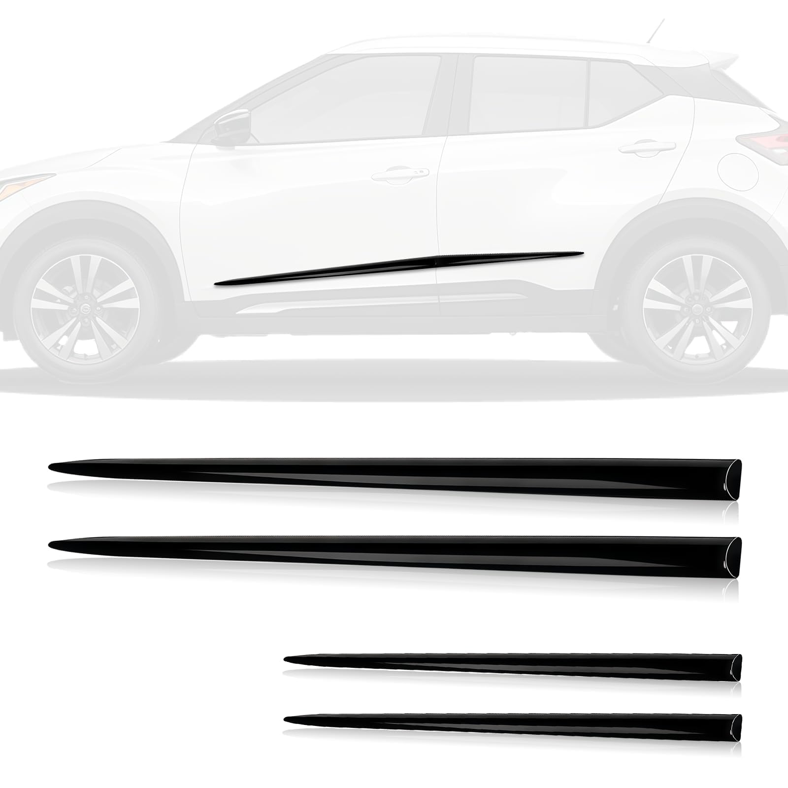 4x Car Door Protection Strips for Renault Clio V 2019-2026