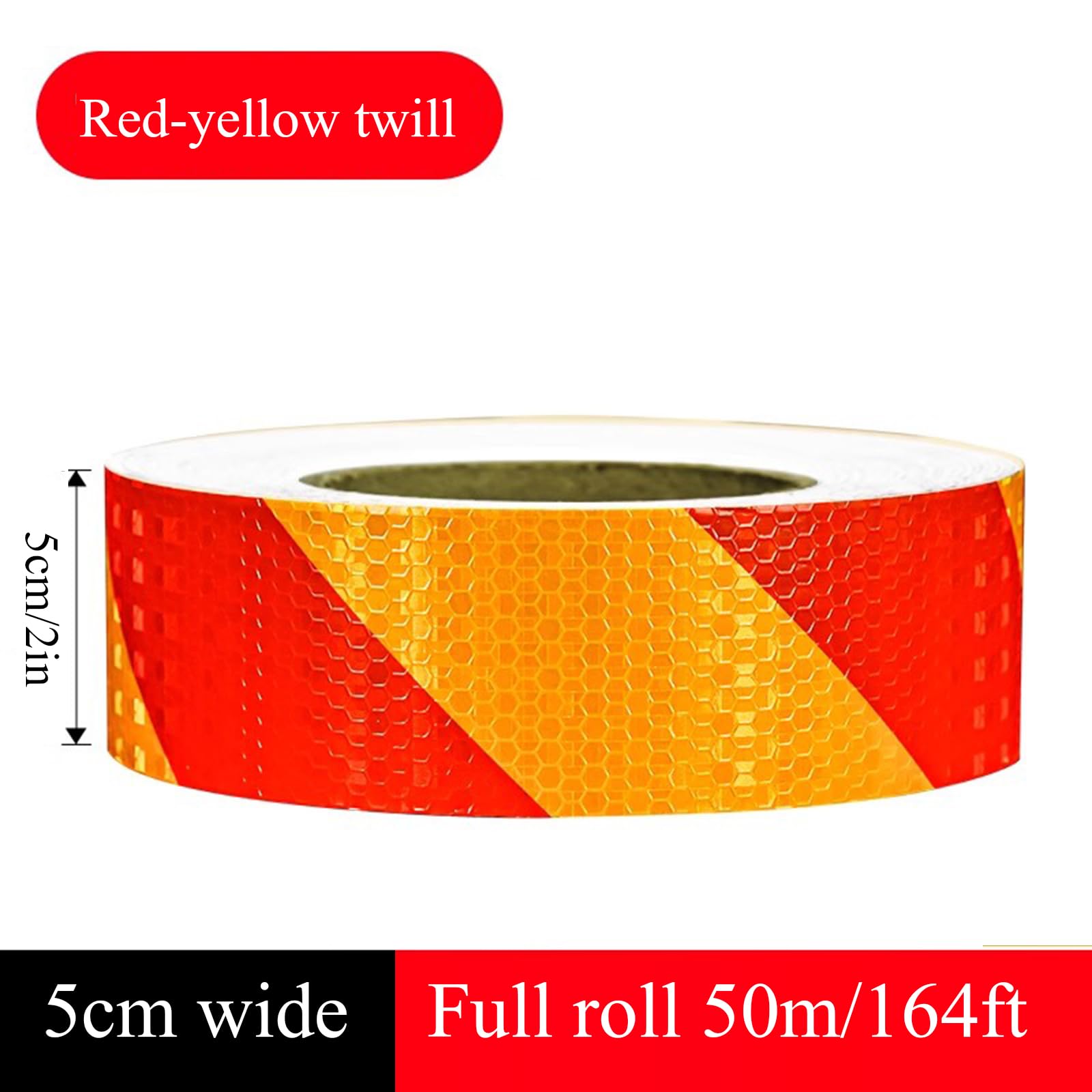 EALLEN Cinta Reflectante Adhesiva, Cinta Reflectante Autoadhesiva De 5/10/15/20/30Cm X 50 M, para Advertencia Camiones Automóviles Bicicletas Vehículos,B,5CM