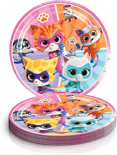 Miniatura 7 de 118 piezas de suministros para fiesta de cumpleaños de gatitos. Las decoraciones de cumpleaños de súper gato incluyen globos, pancarta, decoración