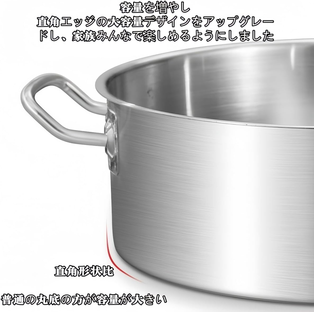 KUBERASゴールド ステンレス鍋 両手ハンドル 大容量 深型 多機能 IH