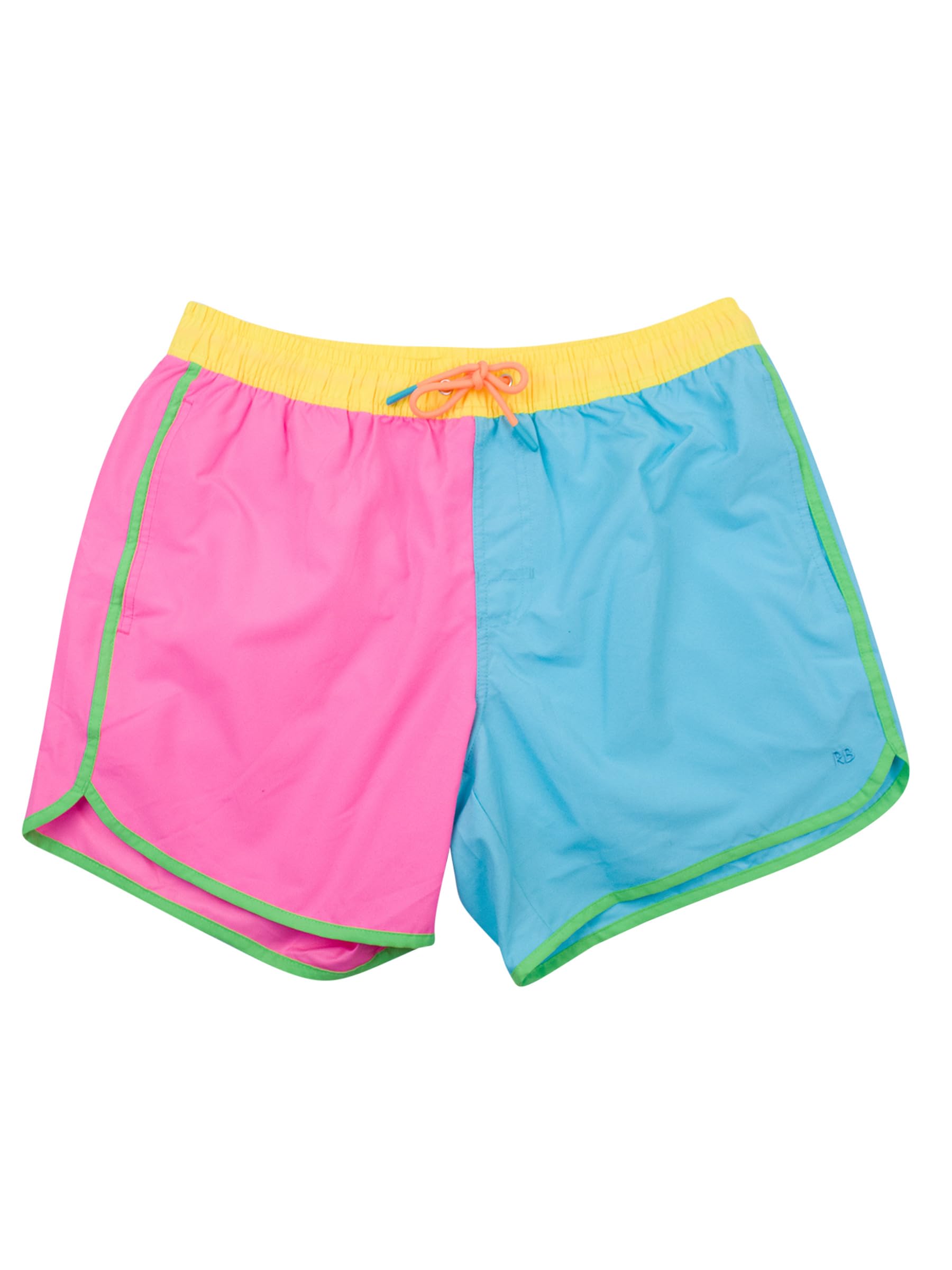 RUGGEDBUTTS Men's UPF50+ Dolphin Hem Swim Trunks