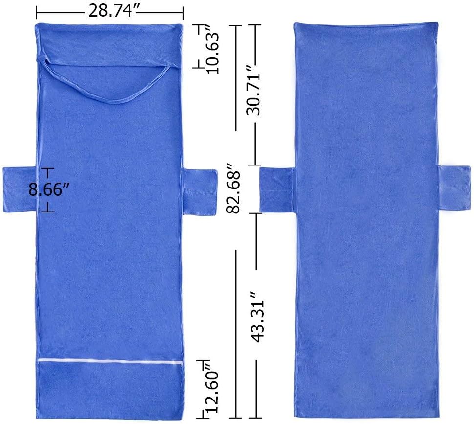 VOCOOL Double Layer Chaise Lounge Pool Chair Cover Beach Towel Fitted Elastic Pocket Won't Slide 85" L x 30" W-Royal Blue image 4