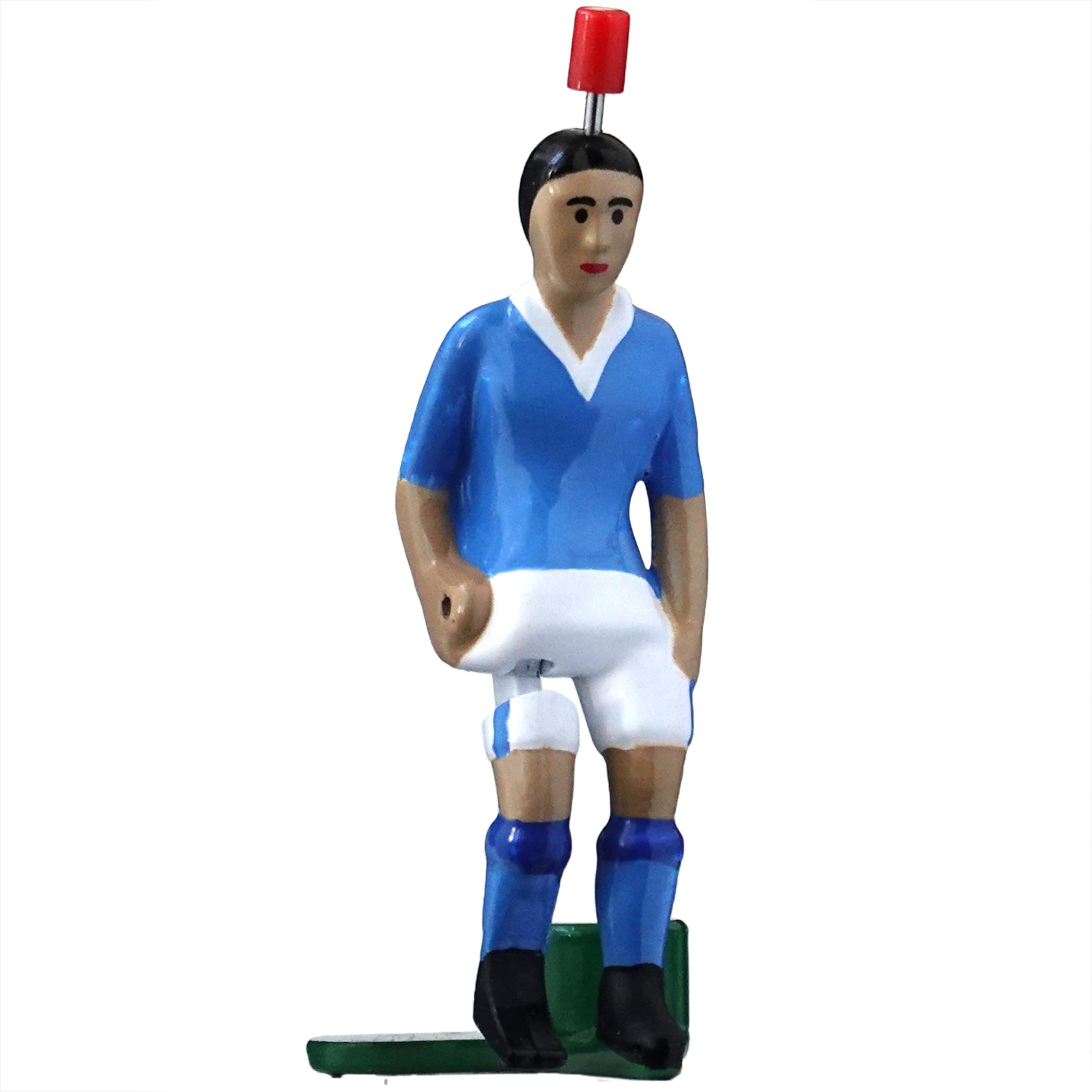 TIPP-KICK Manchester blue Top-Kicker I Original Football Player Figures for Kids and Adults I Suitable for all Table Football Games I Blue Jersey