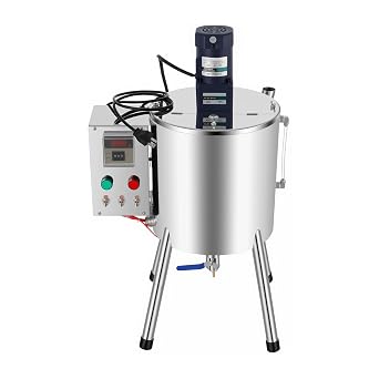 Heating Mixing Filling Machine 110V Stirring Tank Lipstick Paste Machine 32-572F Temperature Adjustable Stirring Tank, Filler Lipstick Filling Machines for for Lipsticks, Wax Products 15L