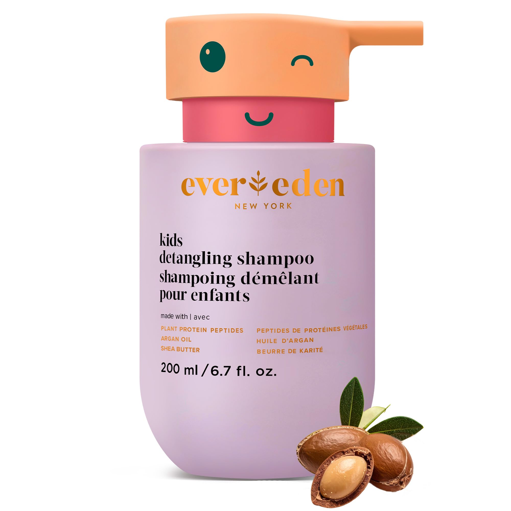 EveredenKids Shampoo | Tear-Free Detangling Shampoo for Girls with Curly or Straight Hair | Clean, Non-Toxic, and Gentle Haircare | Sulfate-Free, Hypoallergenic, Safe for Daily Use | 6.7 fl oz