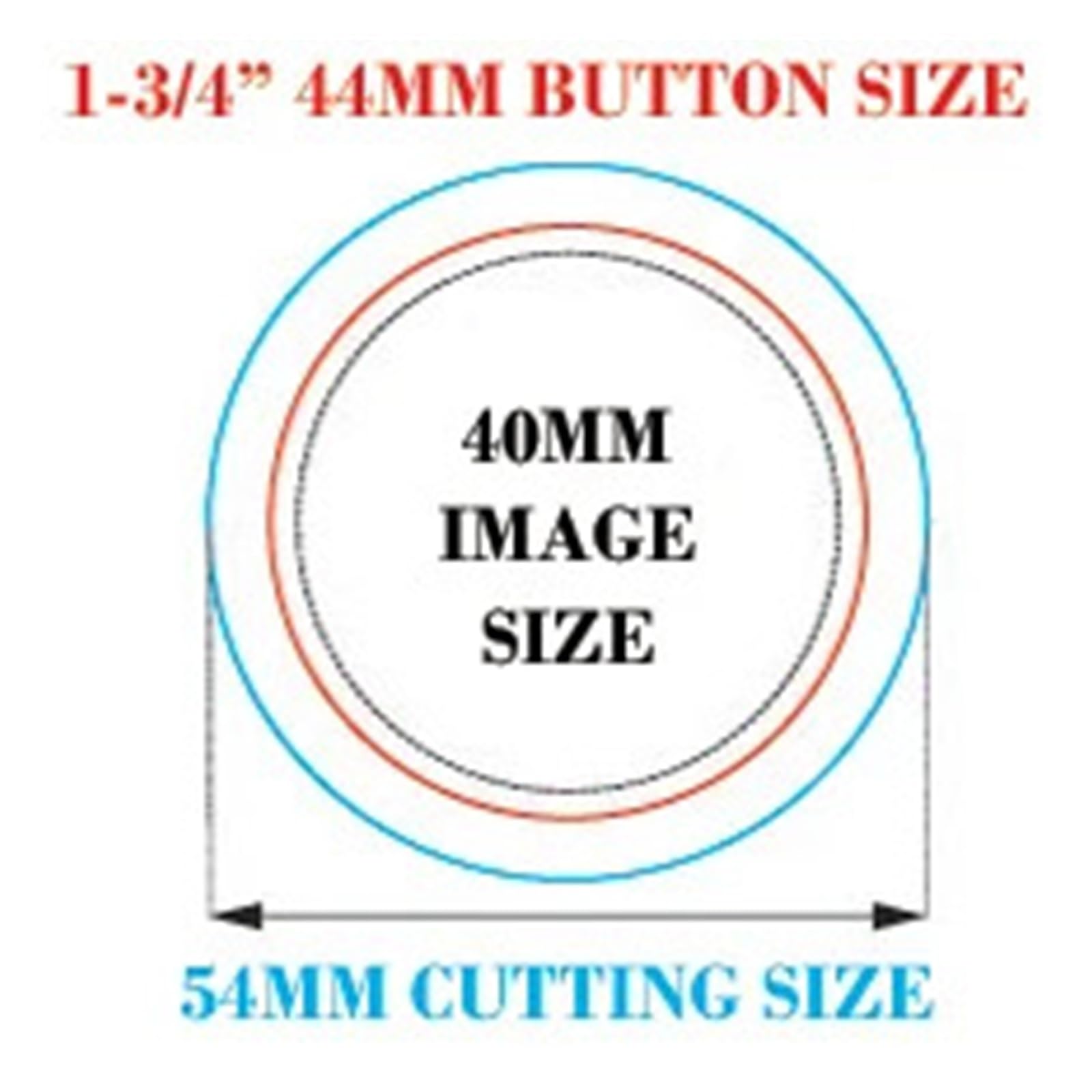 44 mm 100 zestawów DIY puste przypinki materiały do produkcji przypinek do prasy dziurkowanej metalowe części przypinek materiały Produkcja DIY