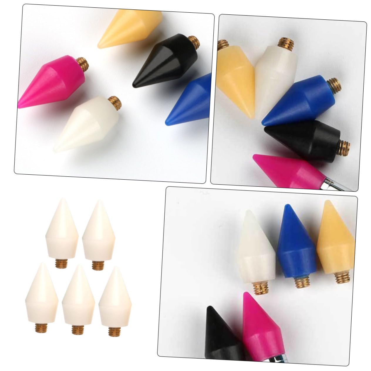 Diamond Art Pen Wax Refills Rhinestone Pen Refills for Diamond Art Accessories Point Drill Wax Tips Replacement Secure Drill Placement for Craft Projects 5 Pcs
