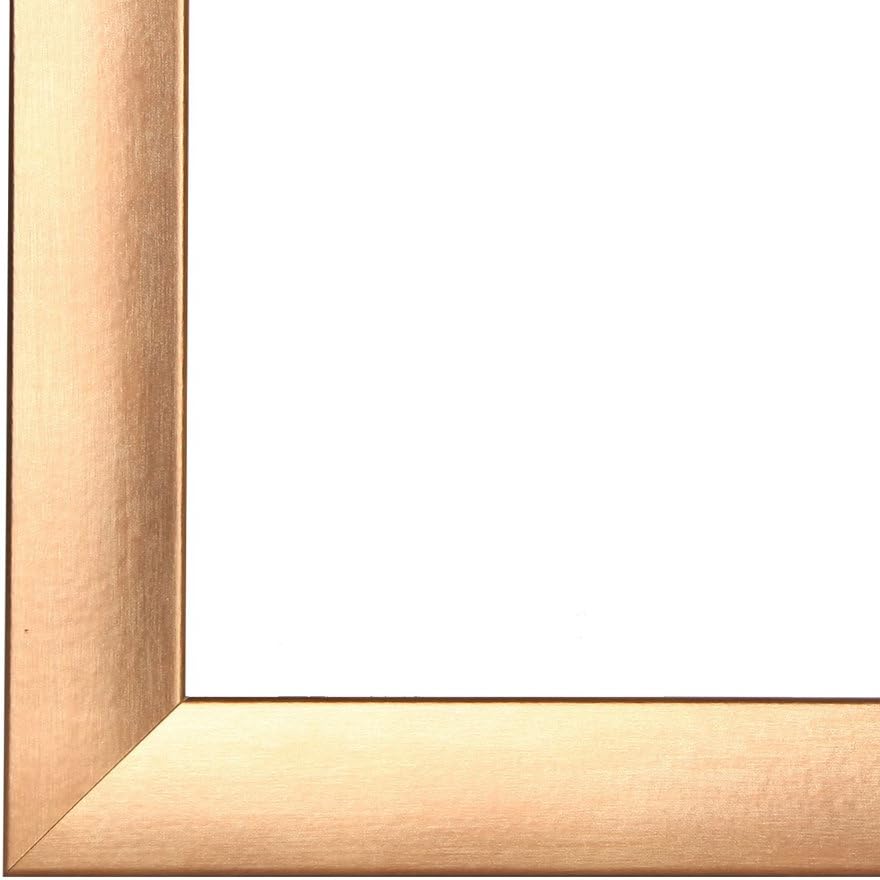 CAPRY Picture Frame 80 x 120 cm or 120 x 80 cm in Normal with Glass, Backing Board and 50 mm Wide MDF Bar with Decorative Foil, MDF, copper, 80 x 120 cm