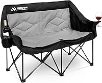 Vista 1 de Silla de Camping para 2 Personas Silla de Camping Oversized Loveseat Silla de Camping Doble para Adultos Sofá de Camping Heavy Duty Silla Plegable