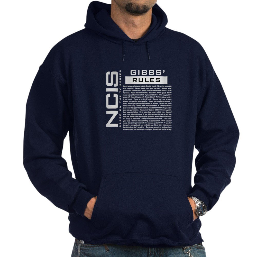 CafePress NCIS Gibbs Rules Hoodie Sweatshirt