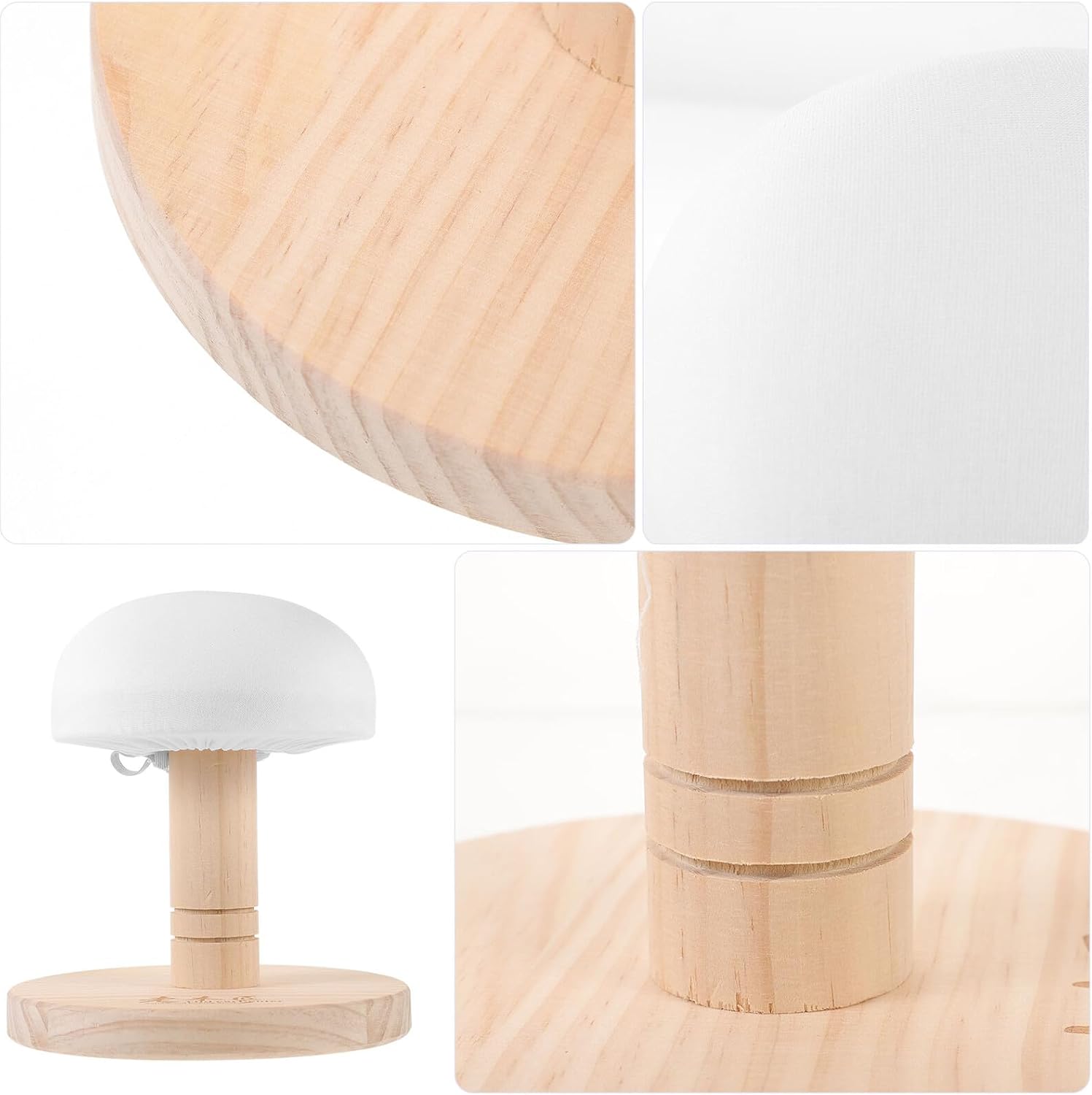 BESPORTBLE Ironing Pad with Non-Slip Thickened Wood Base Curved Compact Ironing Stool for Household Clothes Stable Hot Plate Support for Garment Steamer and Sewing Tailoring Use