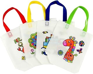 ibasenice 12Pçs Bolsa De Grafite Para Crianças Bolsa Não Tecida De Grafite Bolsa De Grafite DIY Sacola De Desenho Pacote De Doodle Materiais De Pintura Manual Criança Branca