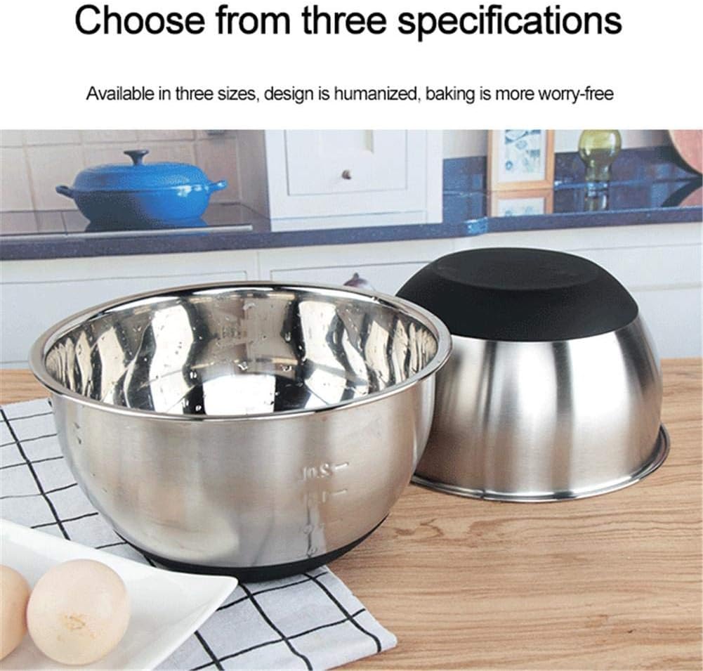 Stainless Steel Salad Mixer, Non-Slip Silicone Base Non-Slip Mixing Bowl handsomely-20cm