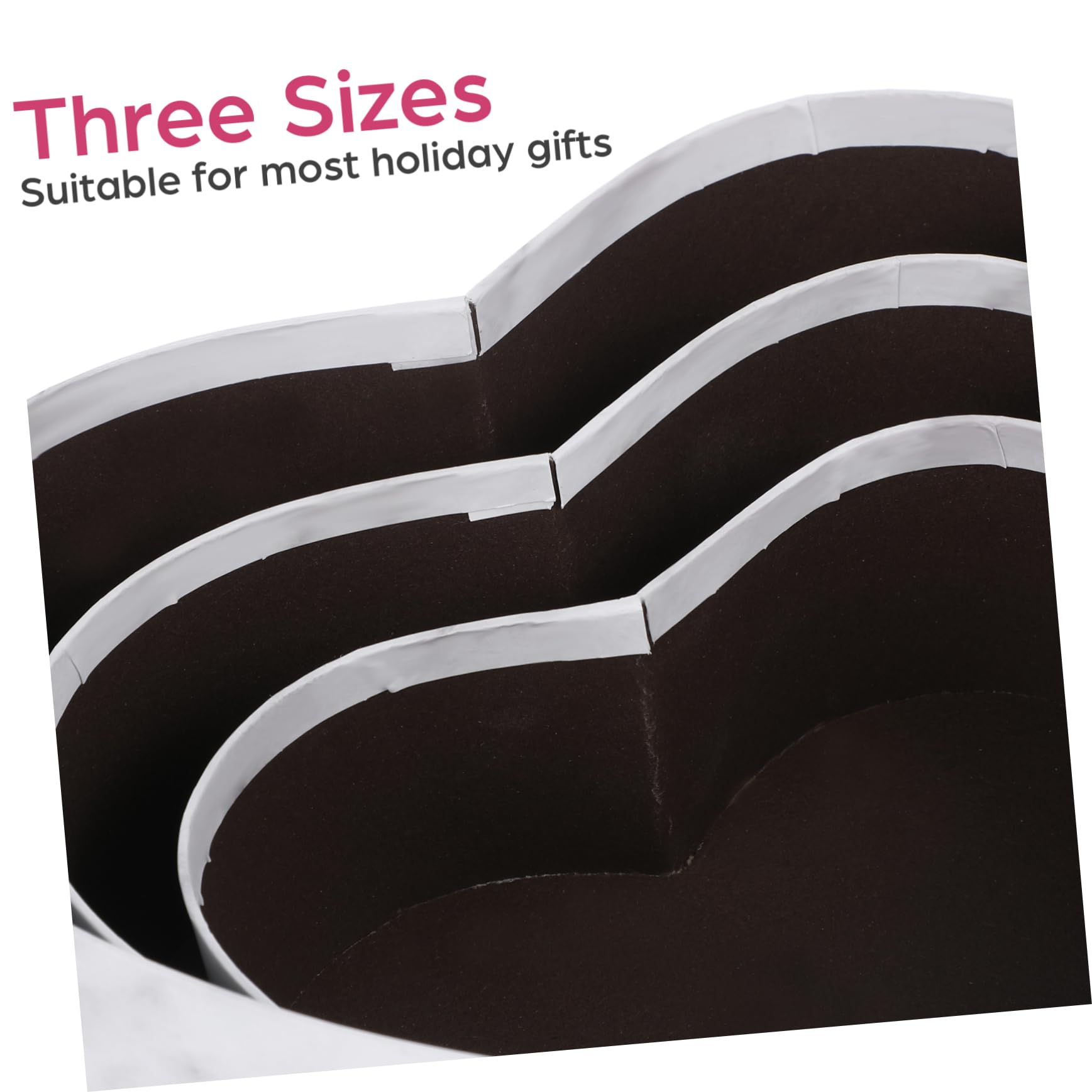 Hemobllo Herz Geschenkbox 3 Stück aus Papierkarton mit Feiner Verarbeitung und Tragbarem Design Herzförmige Geschenkverpackung für Hochzeitsparty und Elegante Geschenkbox