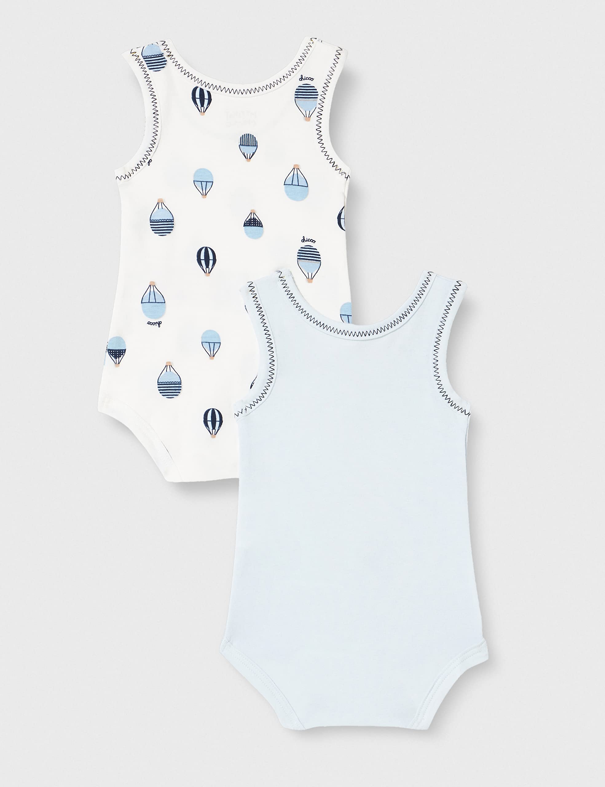 Chicco, Zestaw dwóch Body bez Rękawu, Dzieci 0-24, 1 miesiąc, Wielobarwny (643), Wielobarwny (643), 0 miesięcy