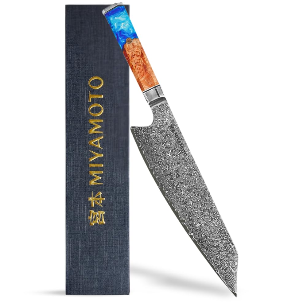 Amazon.com: Miyamoto 8-Inch Damascus Chef Knife, 67-Layer Steel