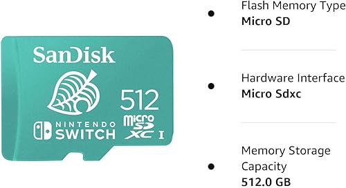 Miniatura 5 de SanDisk Tarjeta de memoria microSDXC UHS-I Class 10 U3 de 512 GB para Nintendo Switch lectura de 100 MBs escritura de 90 MBs